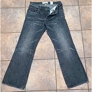 Mens Next Jeans Size 32R Low Rise Fit Medium Blue Relaxed Casual London Wide Leg